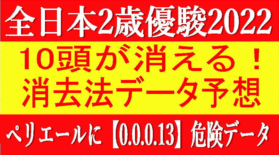 全日本2歳優駿2022（川崎競馬）消去法予想｜ペリエールに【0.0.0.13】危険データ！