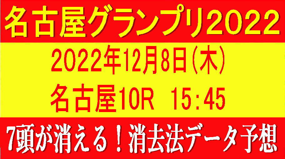 名古屋グランプリ2022（名古屋競馬）消去法予想｜ケイアイパープルに【0.2.0.14】危険データ！