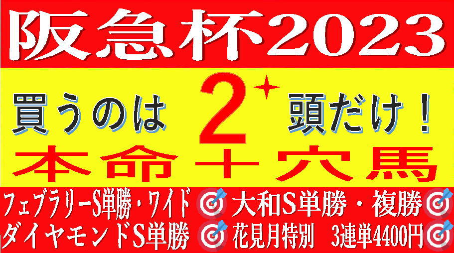 阪急杯2023競馬予想｜買うのは2頭だけ！
