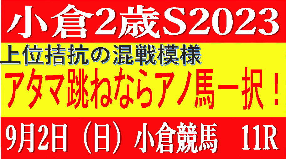 小倉2歳ステークス2023競馬予想｜混戦模様に配当妙味あり！