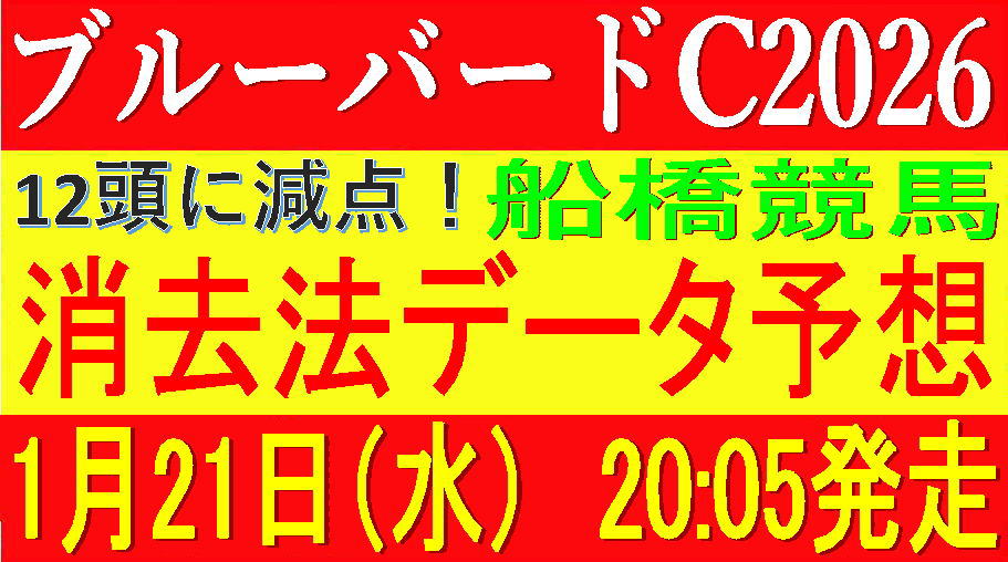 ブルーバードカップ2026（船橋競馬）｜12頭に減点！消去法データ予想
